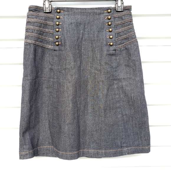 Etcetera Dresses & Skirts - ETCETERA denim a-line skirt w cute button closures